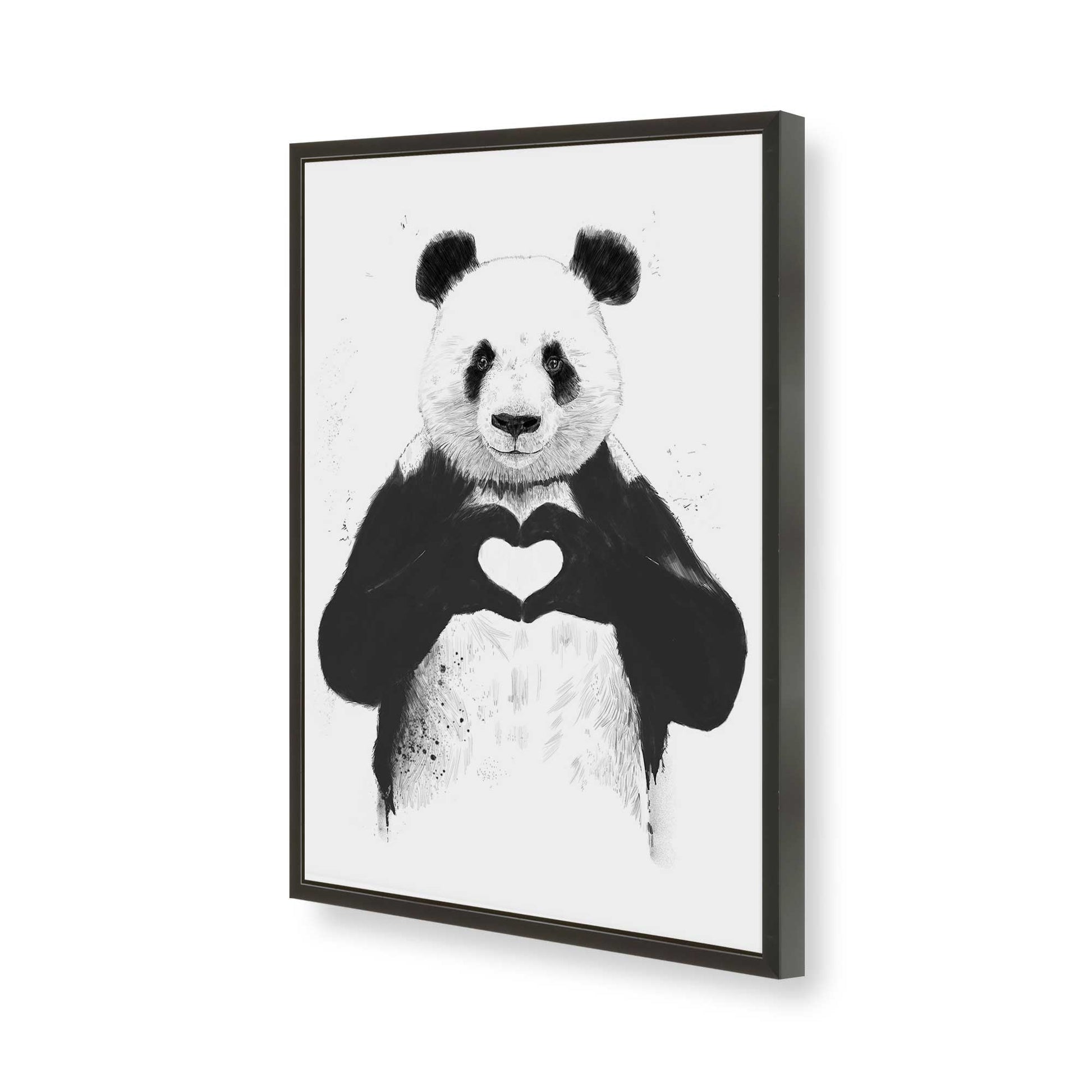 [Color:Satin Black], Picture of art in a Satin Black frame of the corner