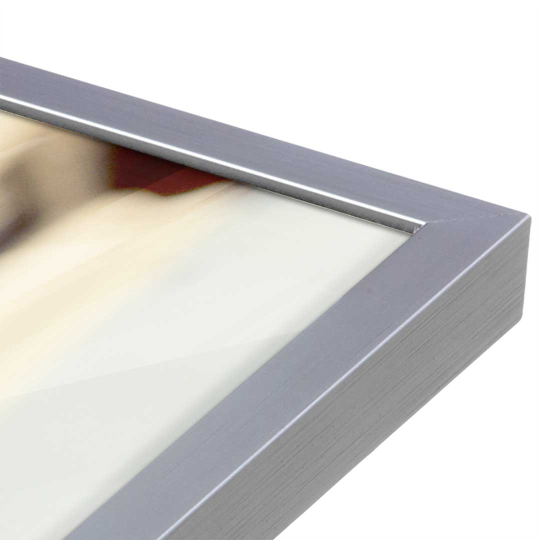 [Color:Polished Chrome], Picture of art in a Polished Chrome frame at an angle