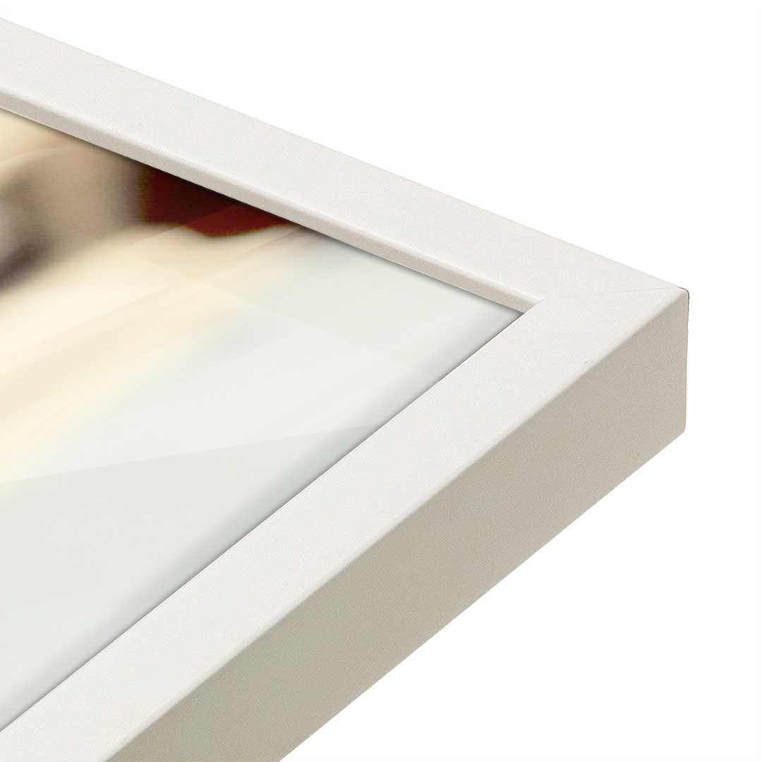 [Color:Opaque White], Picture of art in a Opaque White frame at an angle