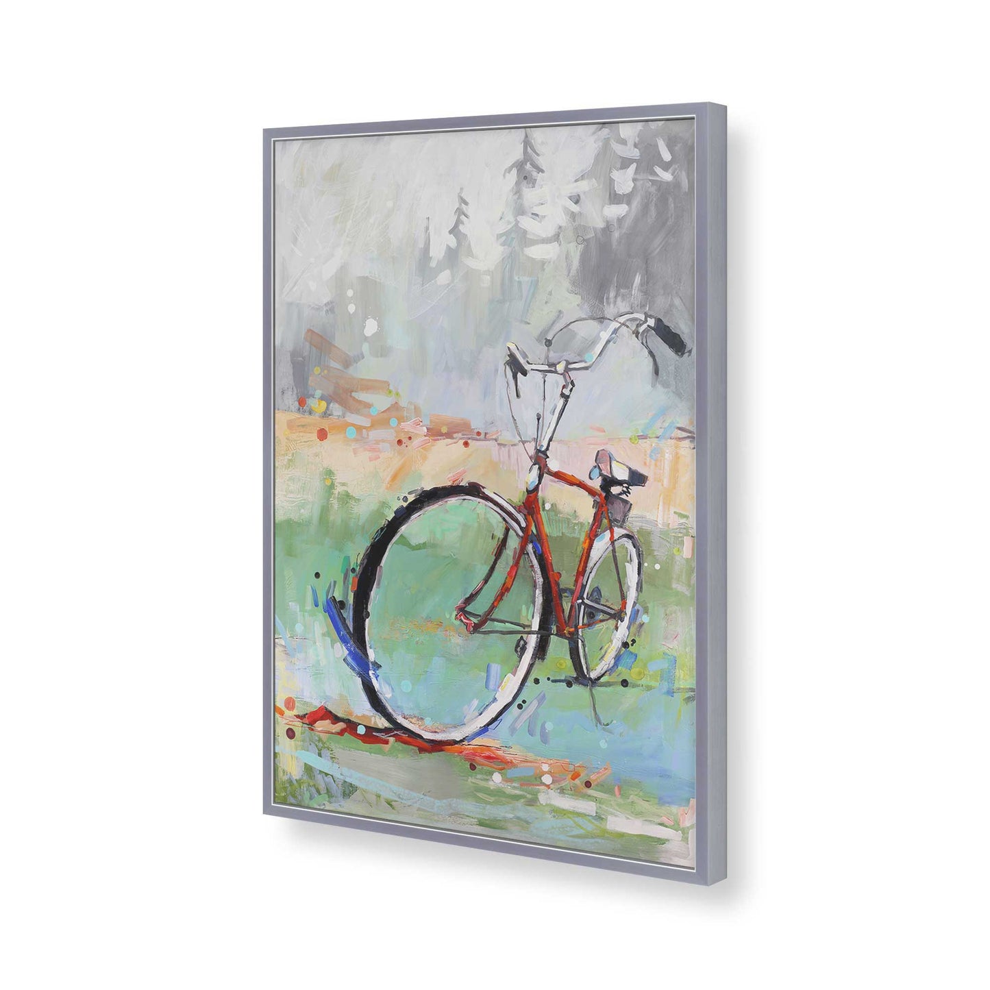 [Color:Polished Chrome], Picture of art in a Polished Chrome frame of the corner