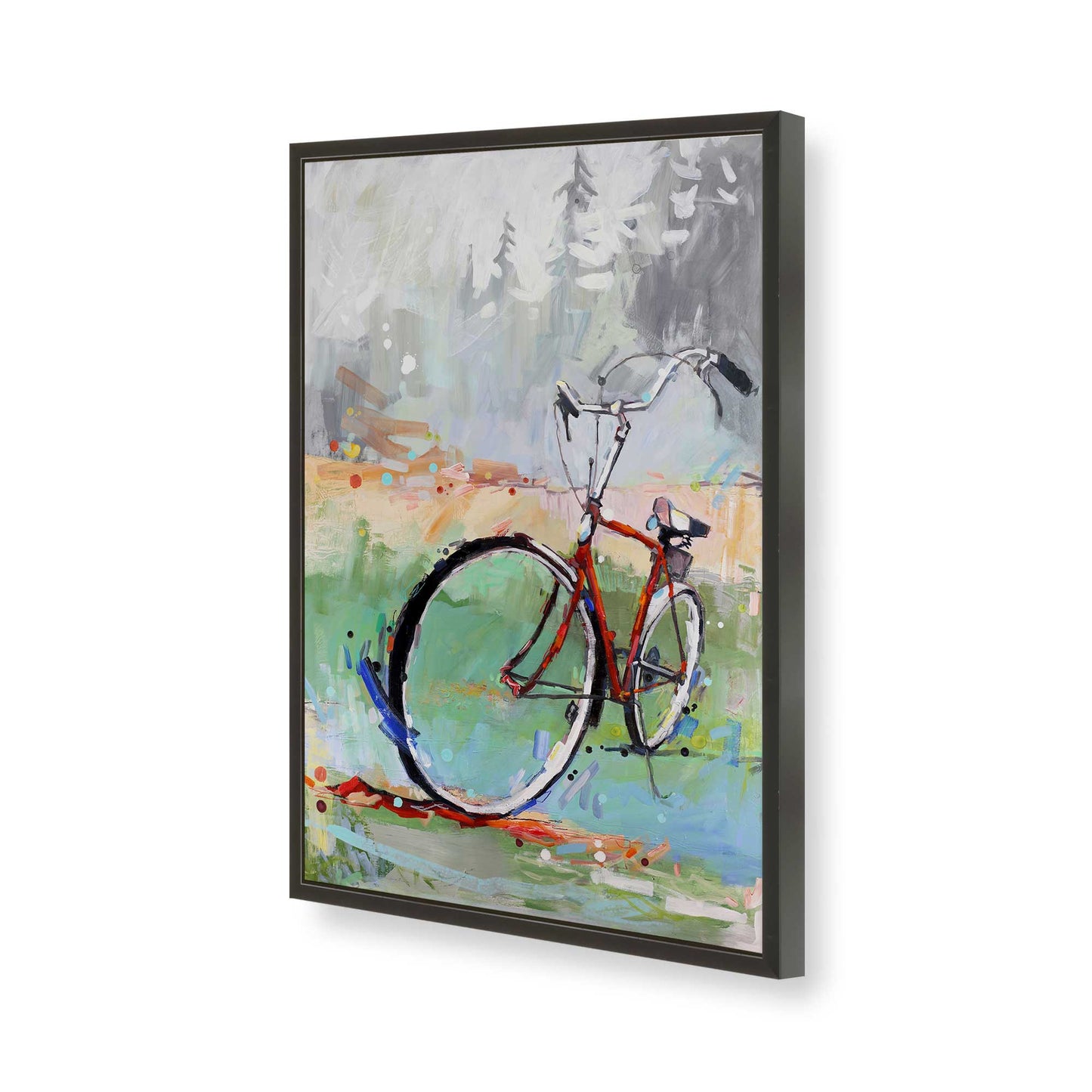 [Color:Satin Black], Picture of art in a Satin Black frame of the corner