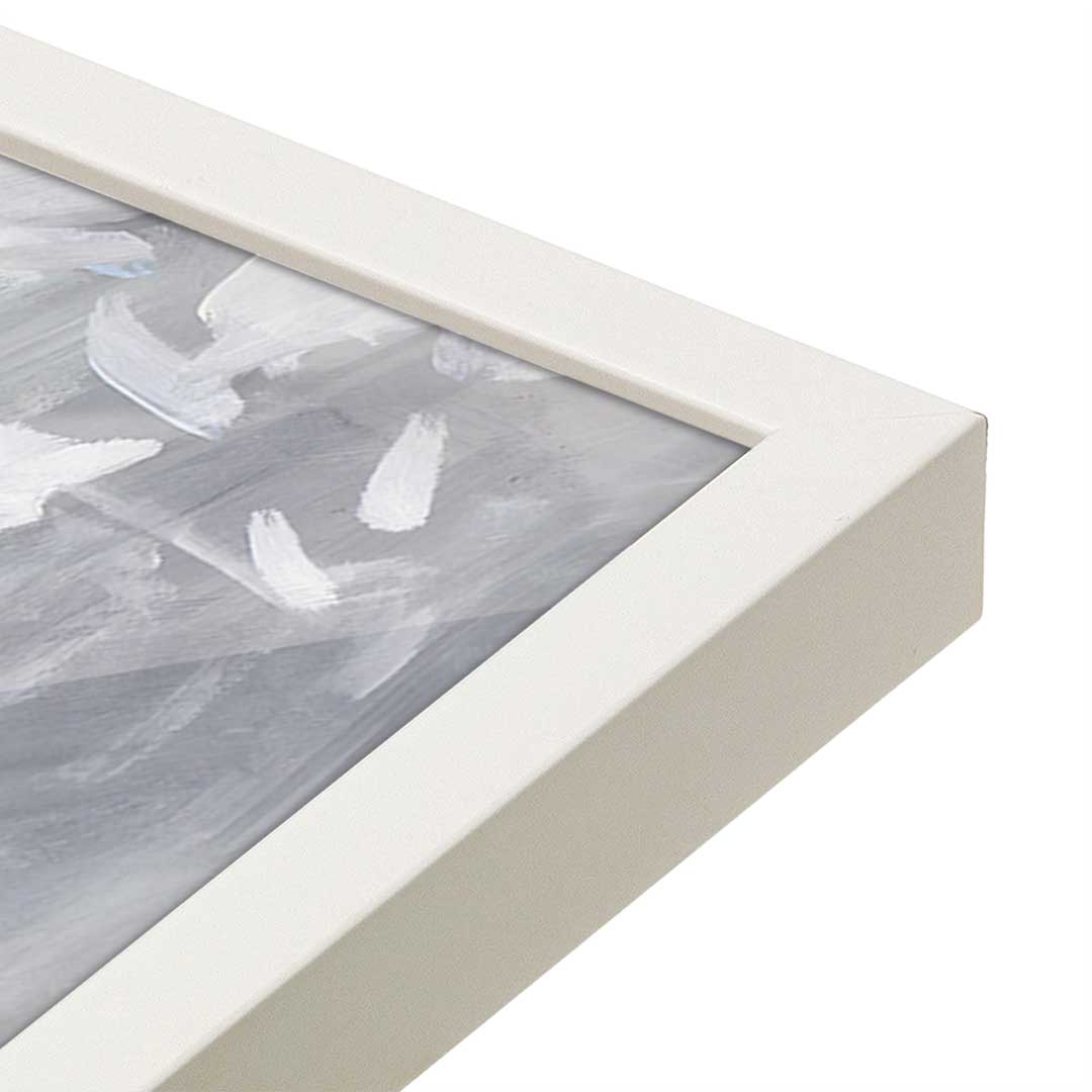 [Color:Opaque White], Picture of art in a Opaque White frame at an angle