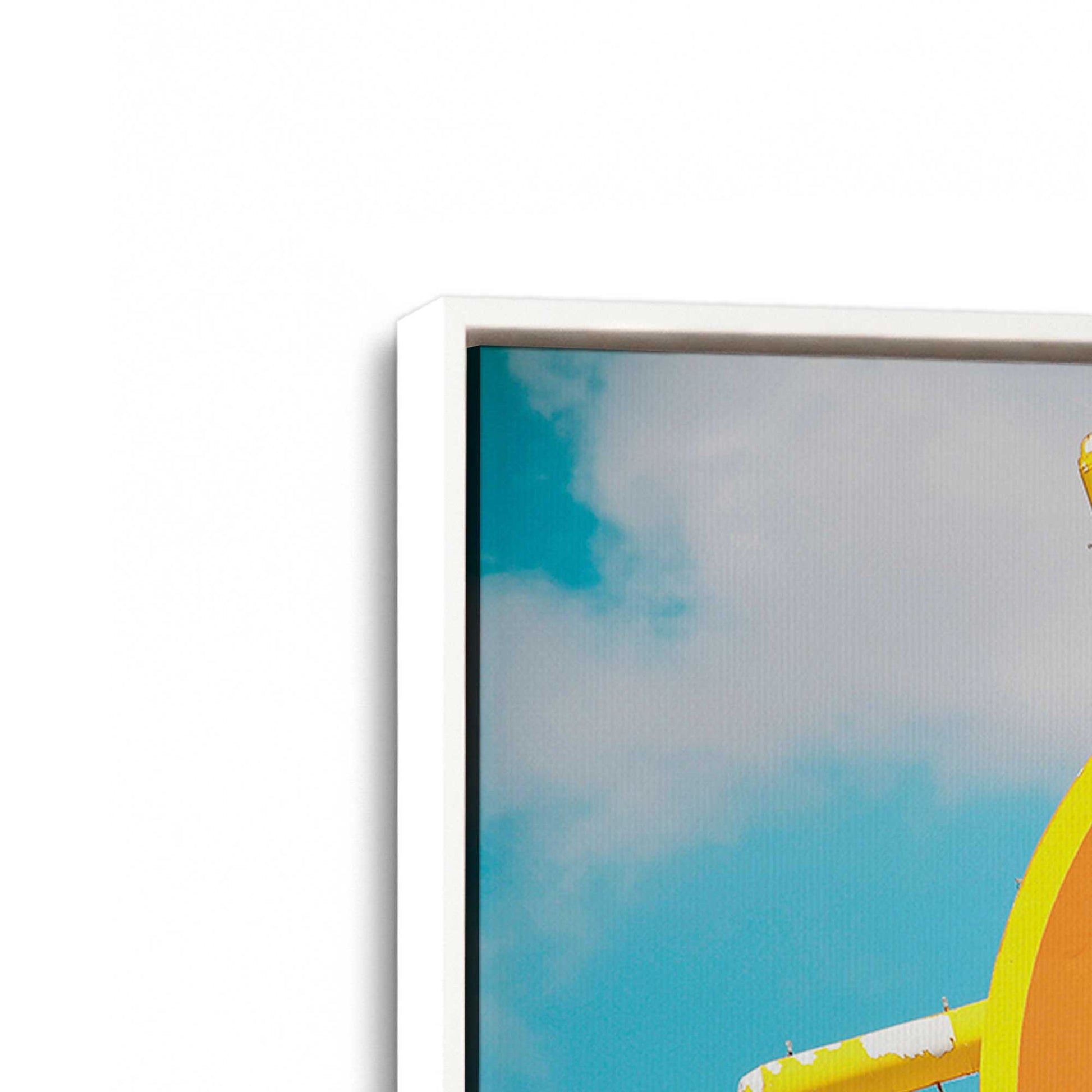 [Color:Opaque White], Picture of art in a White frame at an angle