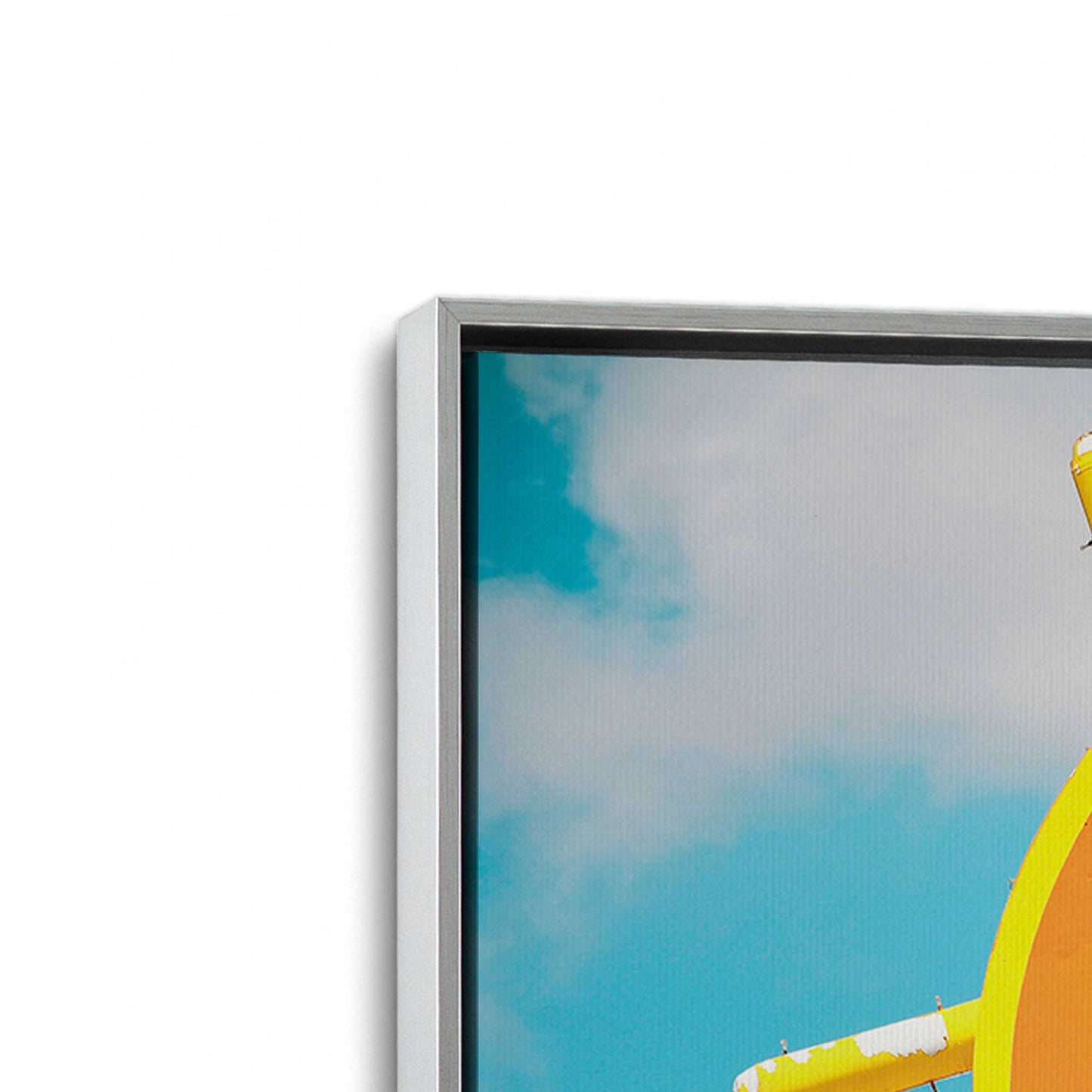 [Color:Polished Chrome], Picture of art in a Polished Chrome frame at an angle