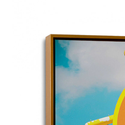 [Color:Polished Gold], Picture of art in a Polished Gold frame at an angle