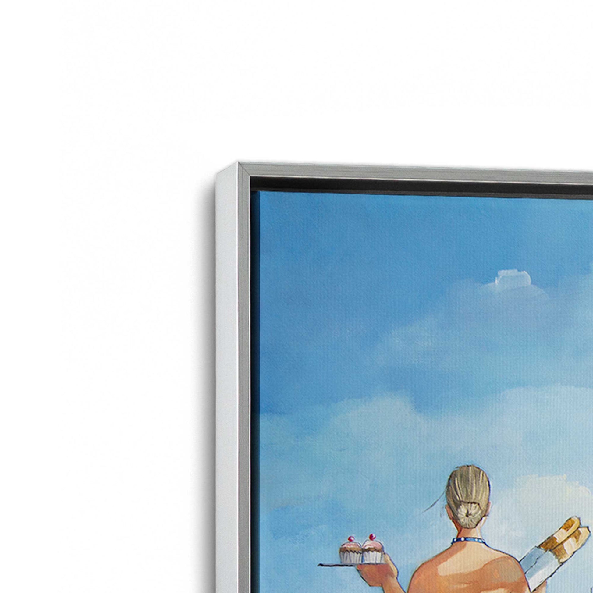 [Color:Polished Chrome], Picture of art in a Polished Chrome frame at an angle