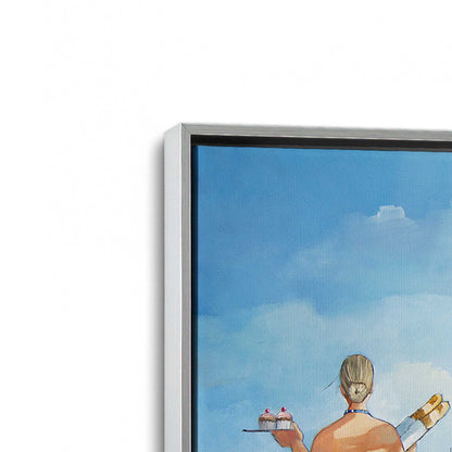 [Color:Polished Chrome], Picture of art in a Polished Chrome frame at an angle