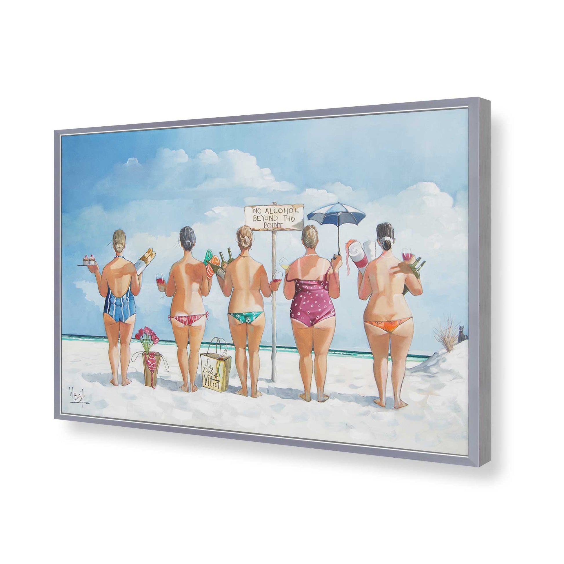 [Color:Polished Chrome], Picture of art in a Polished Chrome frame of the corner