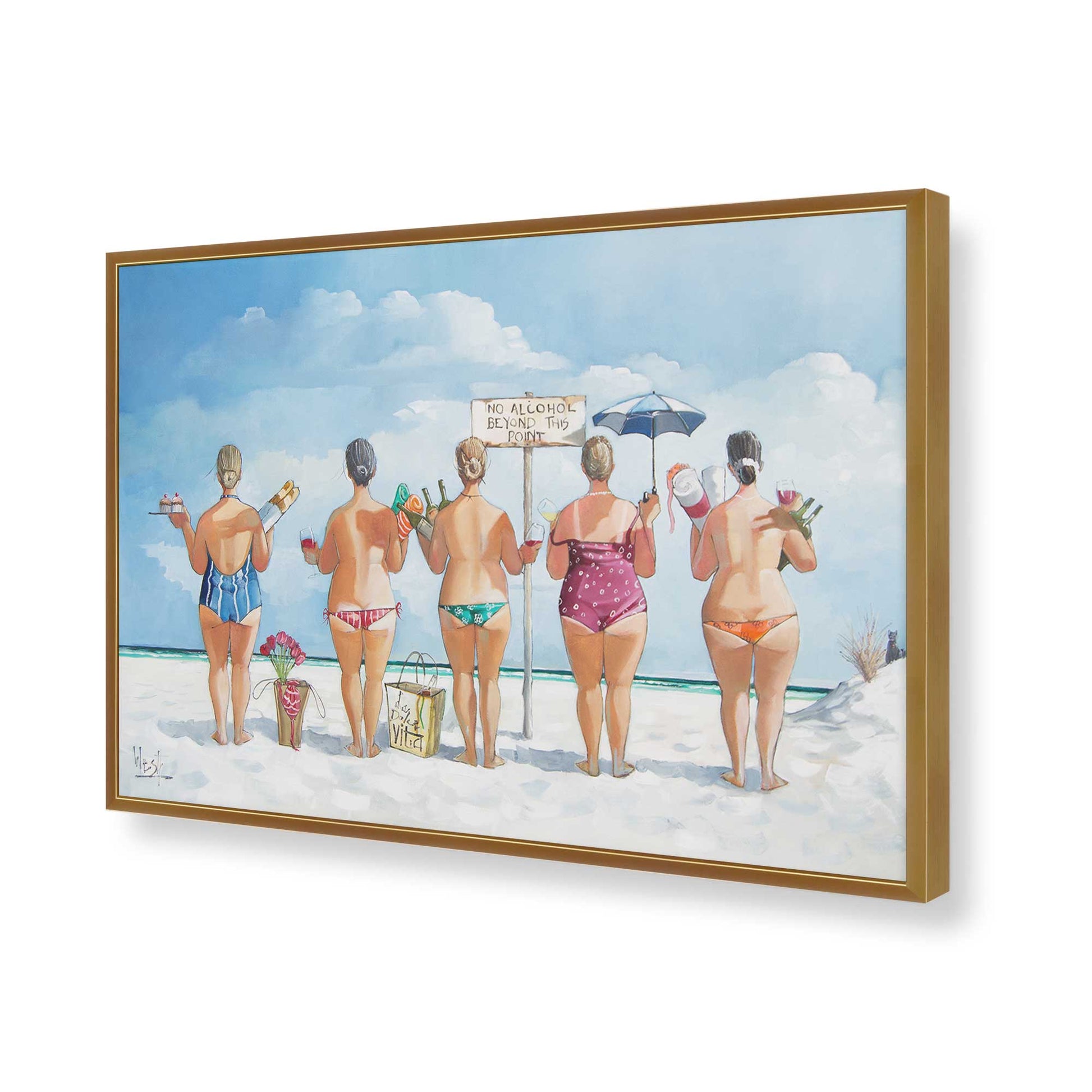 [Color:Polished Gold], Picture of art in a Polished Gold frame of the corner