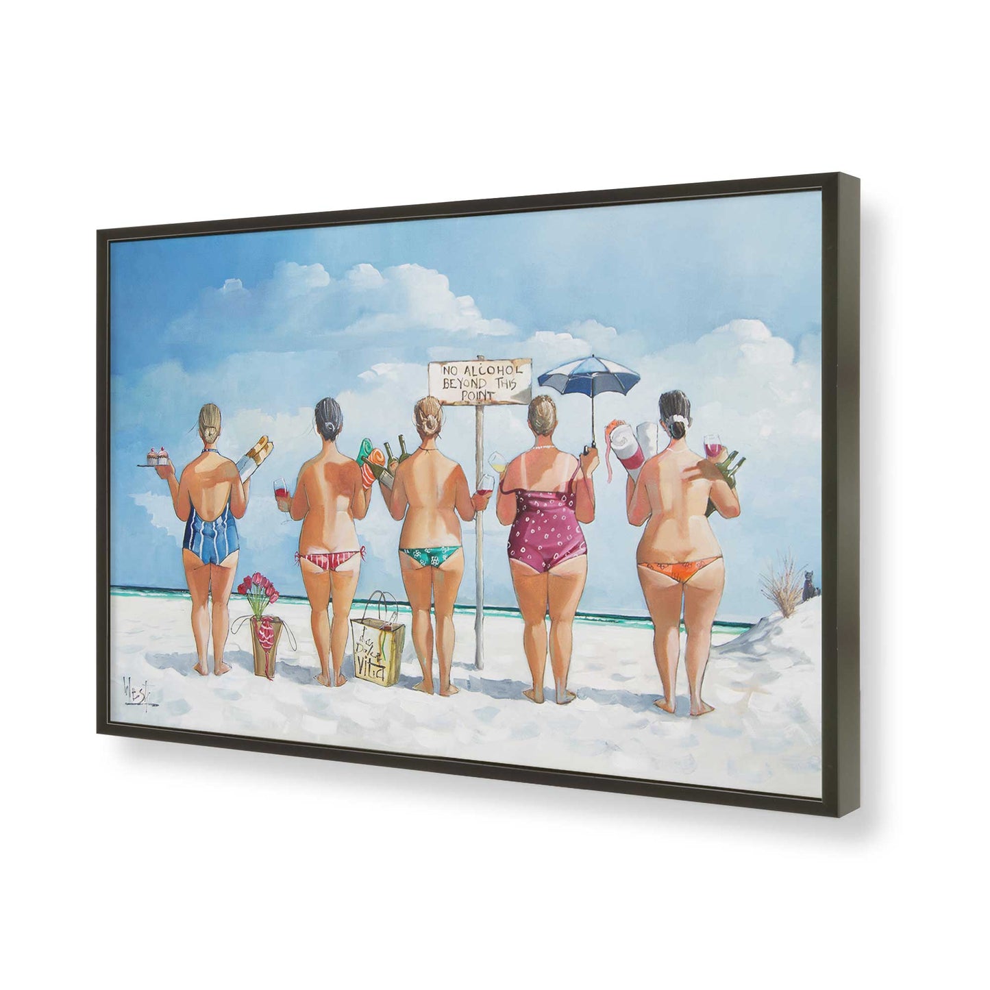 [Color:Satin Black], Picture of art in a Satin Black frame of the corner