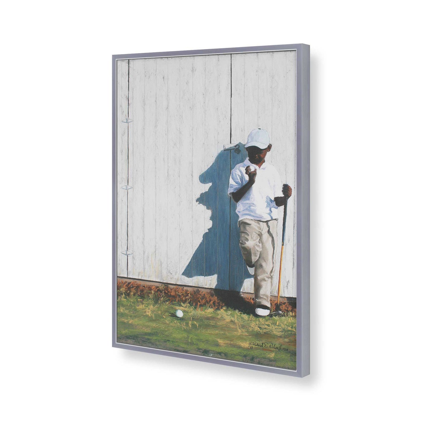 [Color:Polished Chrome], Picture of art in a Polished Chrome frame of the corner