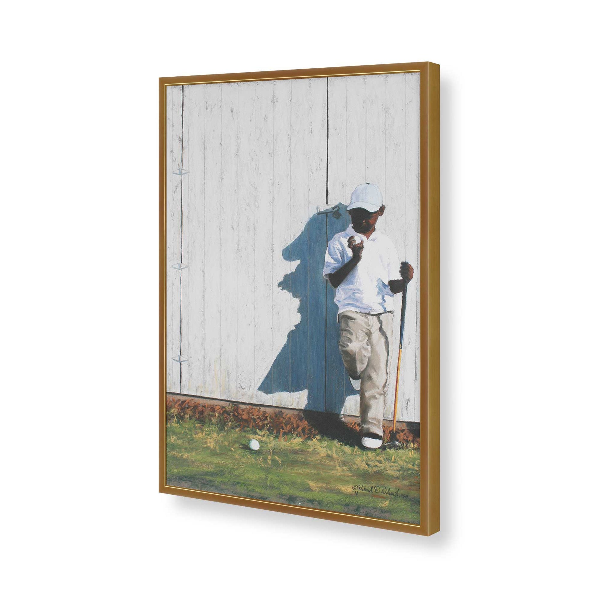 [Color:Polished Gold], Picture of art in a Polished Gold frame of the corner