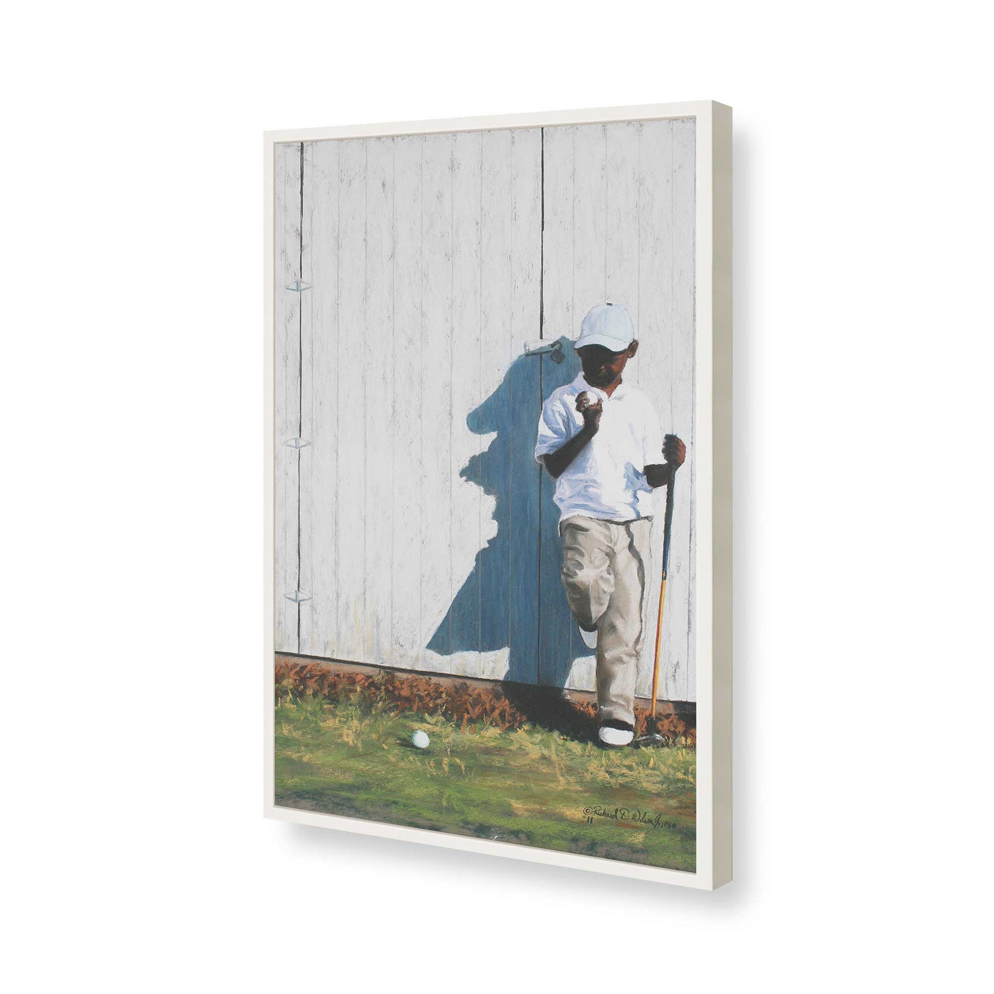 [Color:Opaque White], Picture of art in a Opaque White frame of the corner