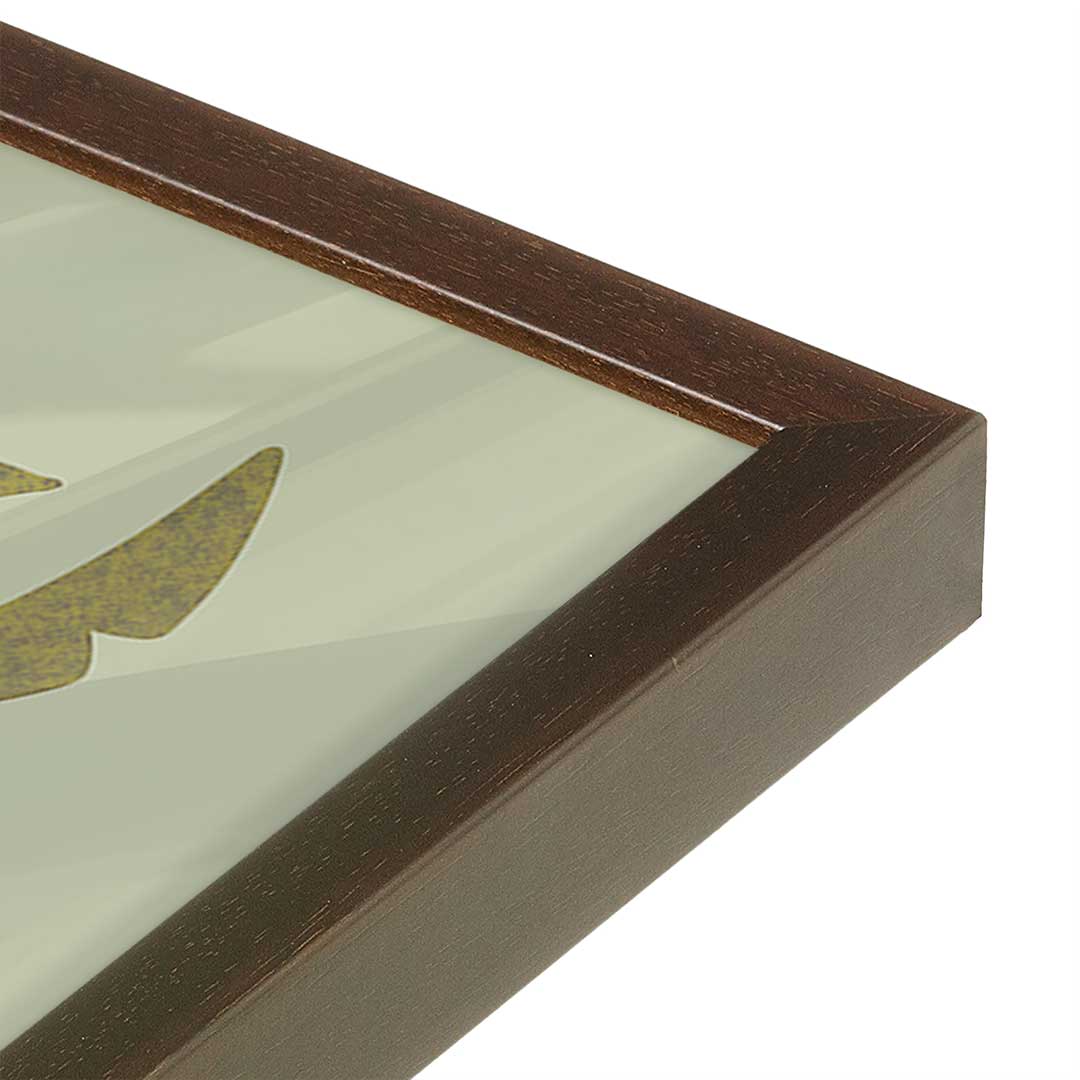 [Color:Espresso], Picture of art in a Espresso frame at an angle
