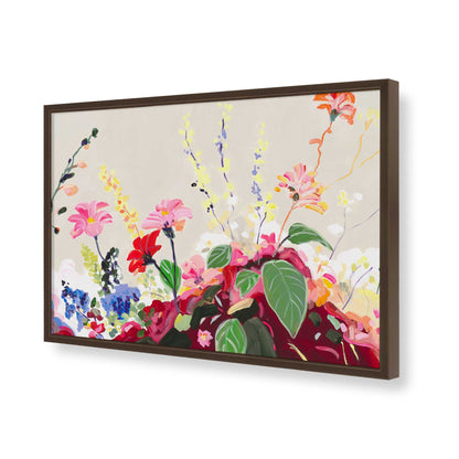 [Color:Brown], Picture of art in a Brown frame of the corner