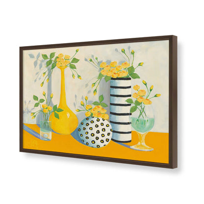 [Color:Brown], Picture of art in a Brown frame of the corner