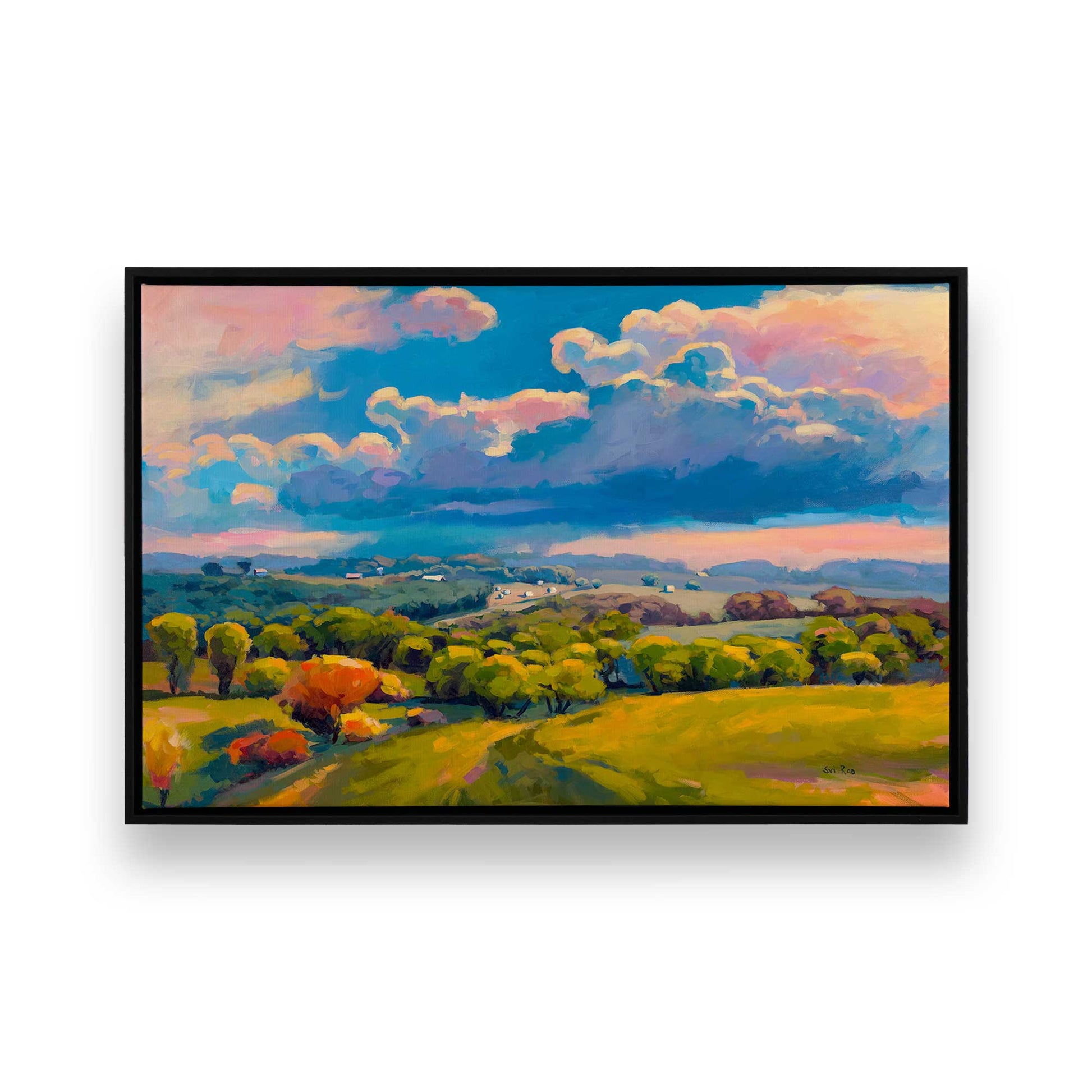 [Color:Satin Black], Picture of art in a Satin Black frame