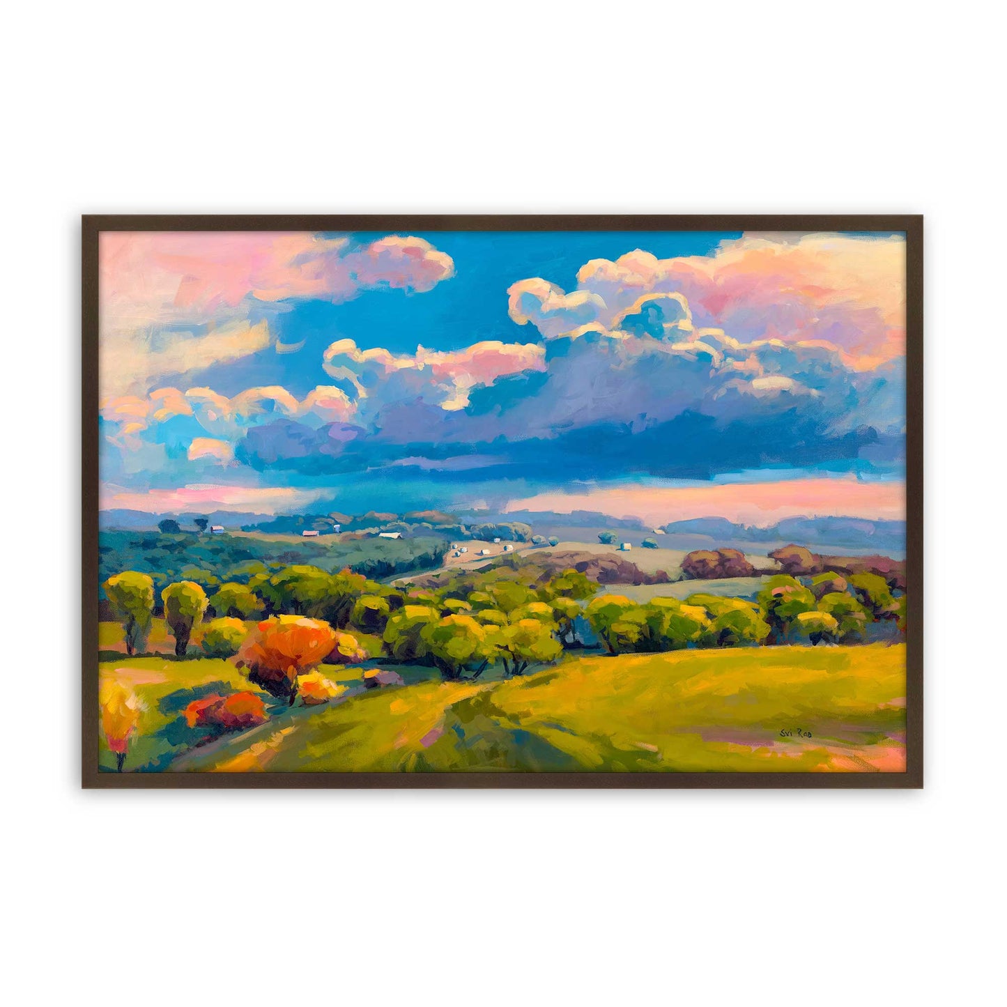 [Color:Brown], Picture of art in a Brown frame