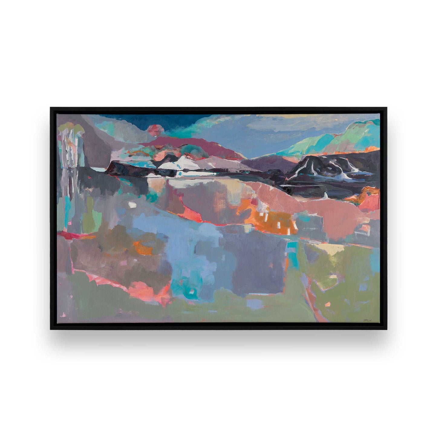 [Color:Satin Black], Picture of art in a Satin Black frame