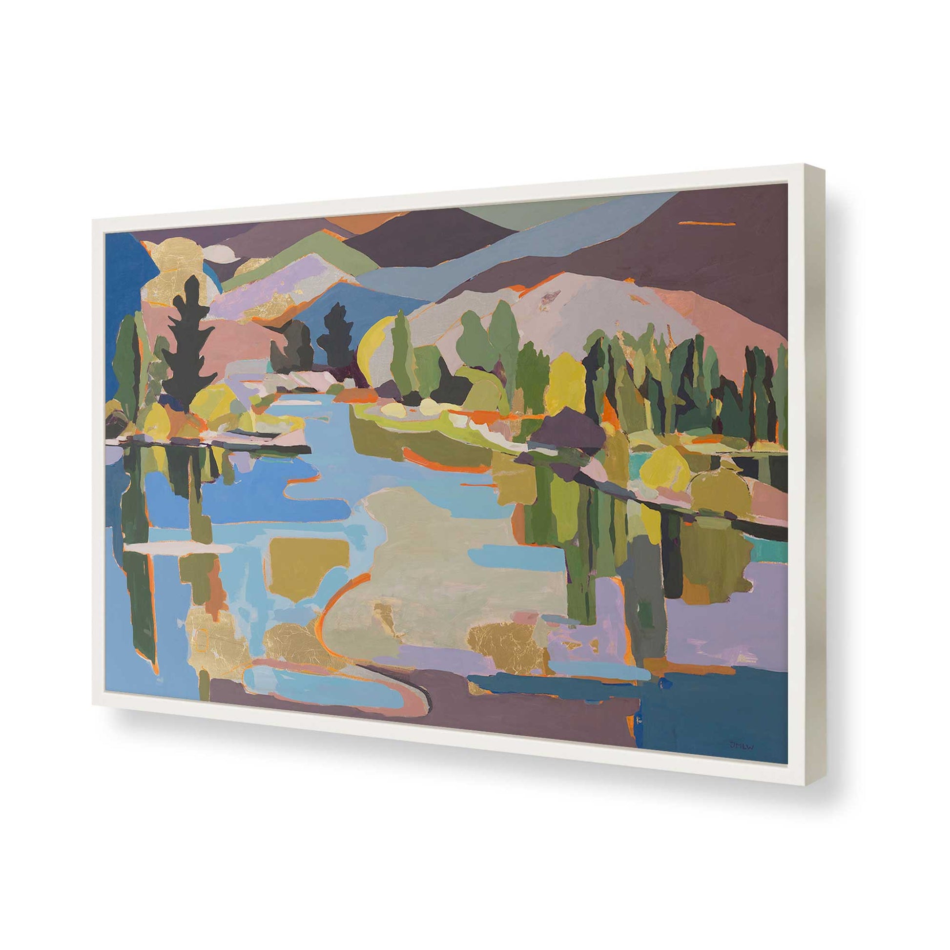 [Color:Opaque White], Picture of art in a Opaque White frame of the corner