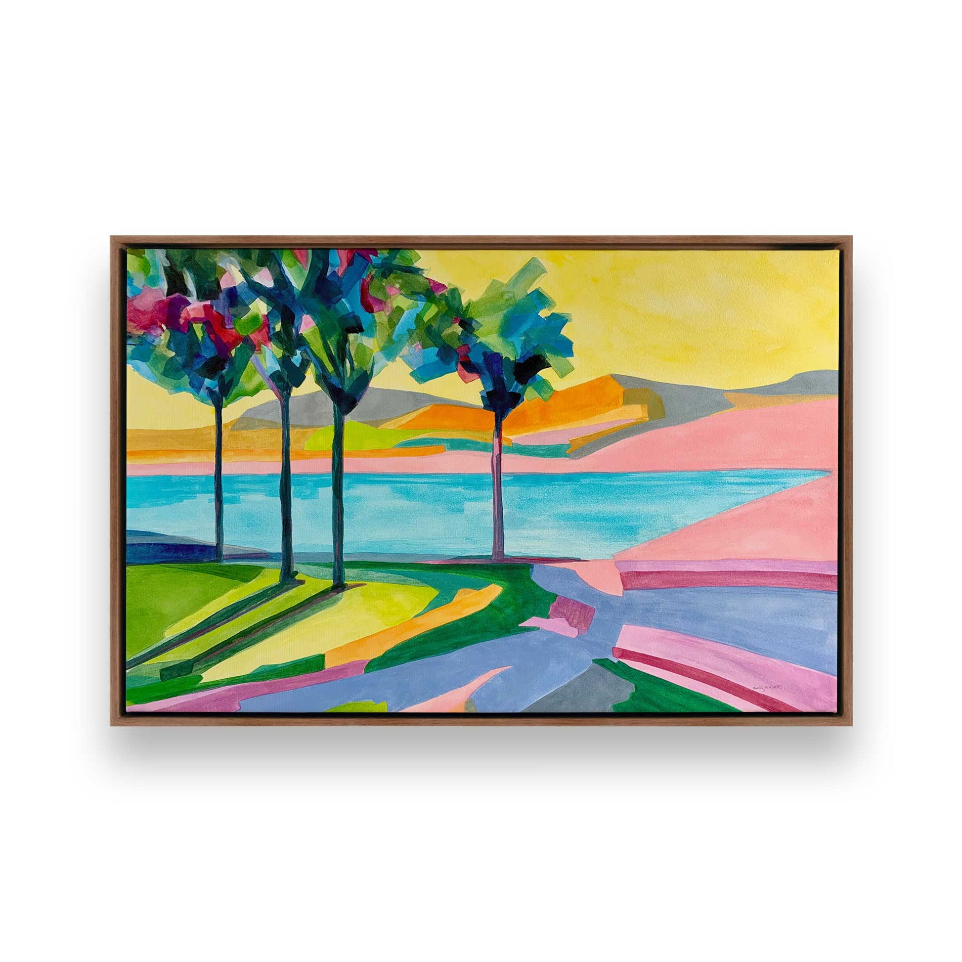 [Color:Walnut], Picture of art in a Walnut frame