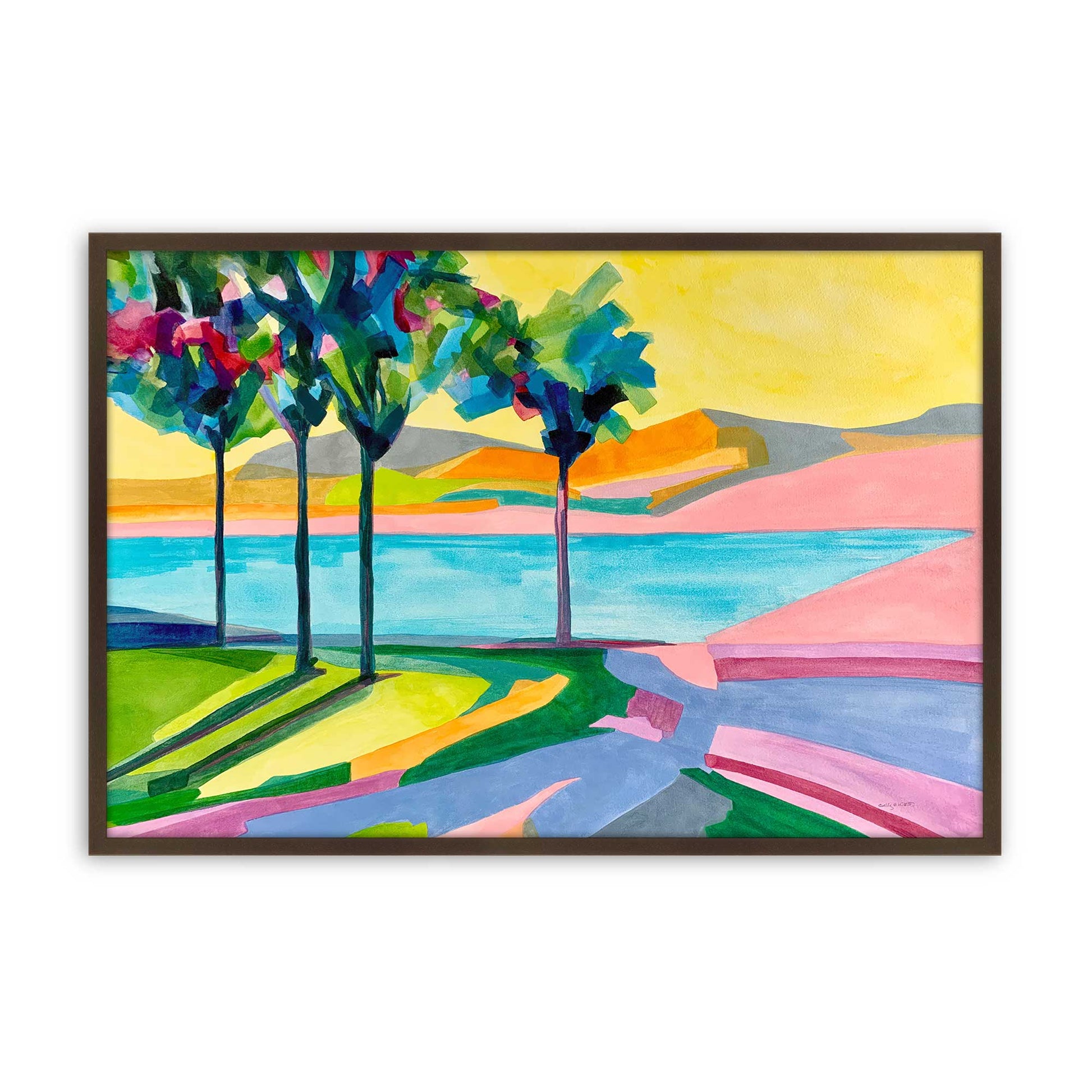 [Color:Brown], Picture of art in a Brown frame