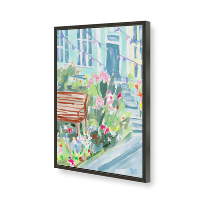 [Color:Satin Black], Picture of art in a Satin Black frame of the corner