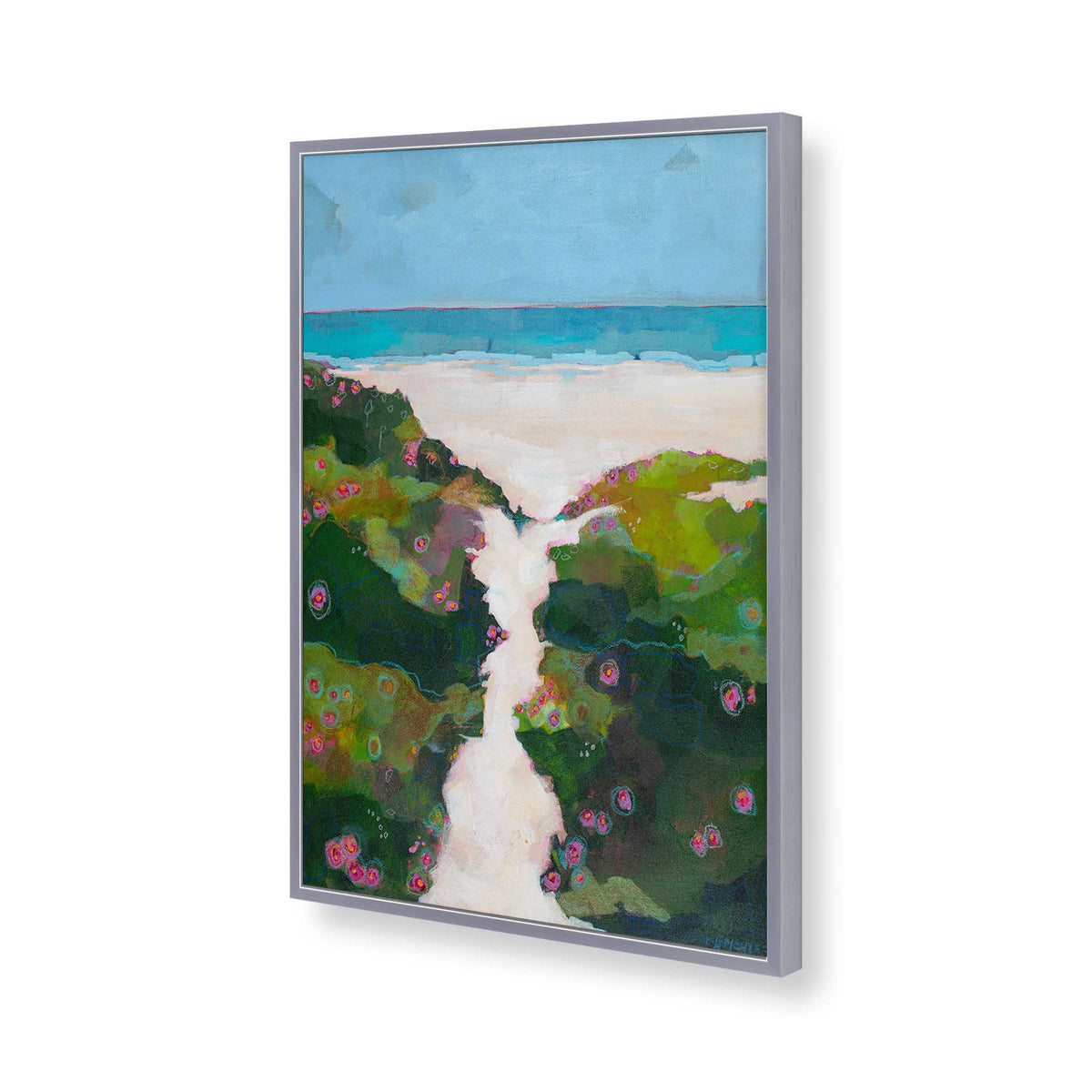 [Color:Polished Chrome], Picture of art in a Polished Chrome frame of the corner