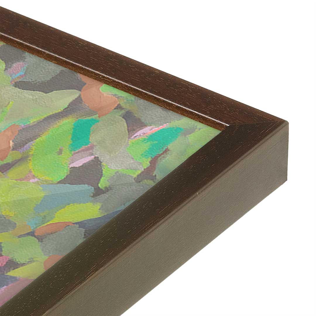 [Color:Belvinder Brown], Picture of art in a Belvinder Brown frame at an angle