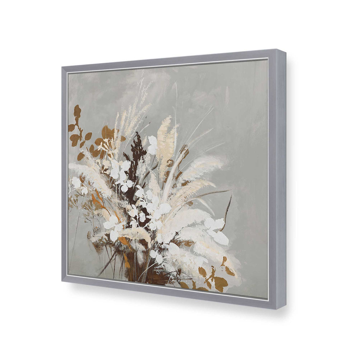 [Color:Polished Chrome], Picture of art in a Polished Chrome frame of the corner