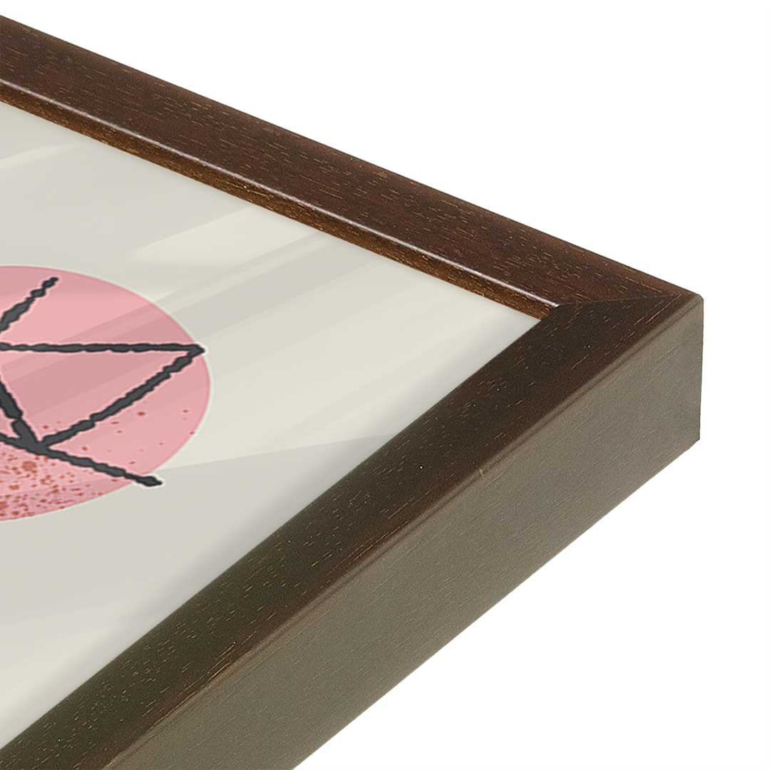 [Color:Espresso], Picture of art in a Espresso frame at an angle