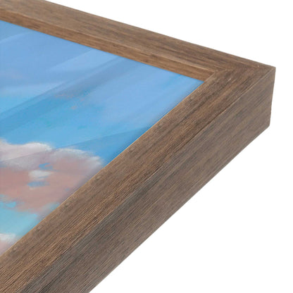 [Color:Walnut], Picture of art in a Walnut frame at an angle