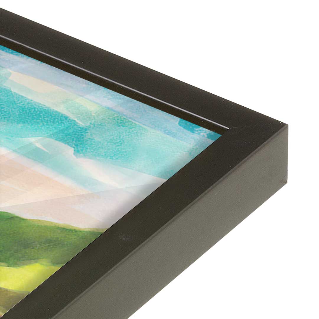 [Color:Satin Black], Picture of art in a Satin Black frame at an angle