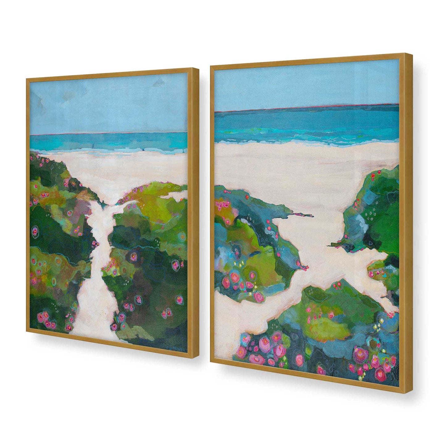 [Color:Polished Gold], Picture of art in a Polished Gold frame at an angle