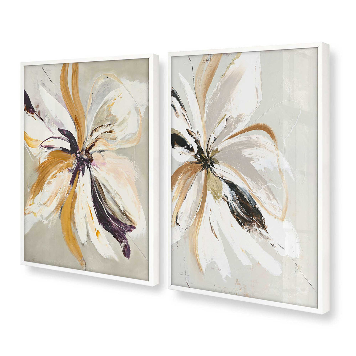 [Color:Opaque White], Picture of art in a Opaque White frame at an angle
