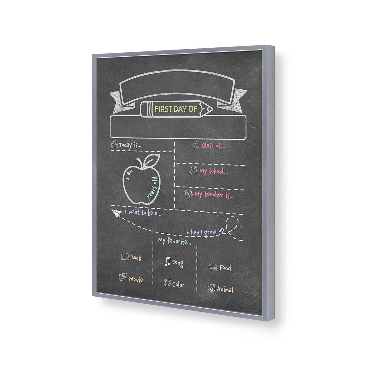 [Color:Polished Chrome], Picture of art in a Polished Chrome frame of the corner