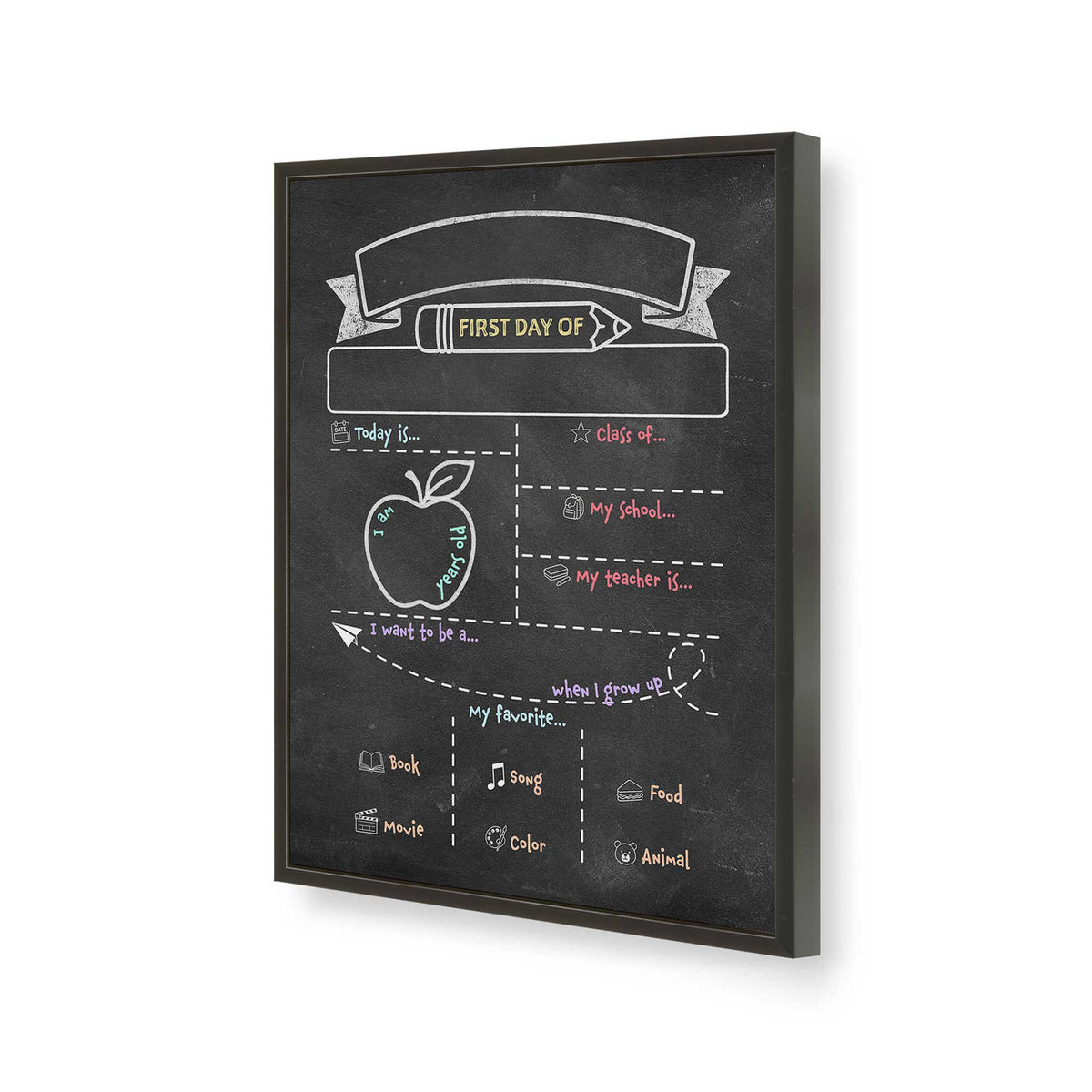 [Color:Satin Black], Picture of art in a Satin Black frame of the corner