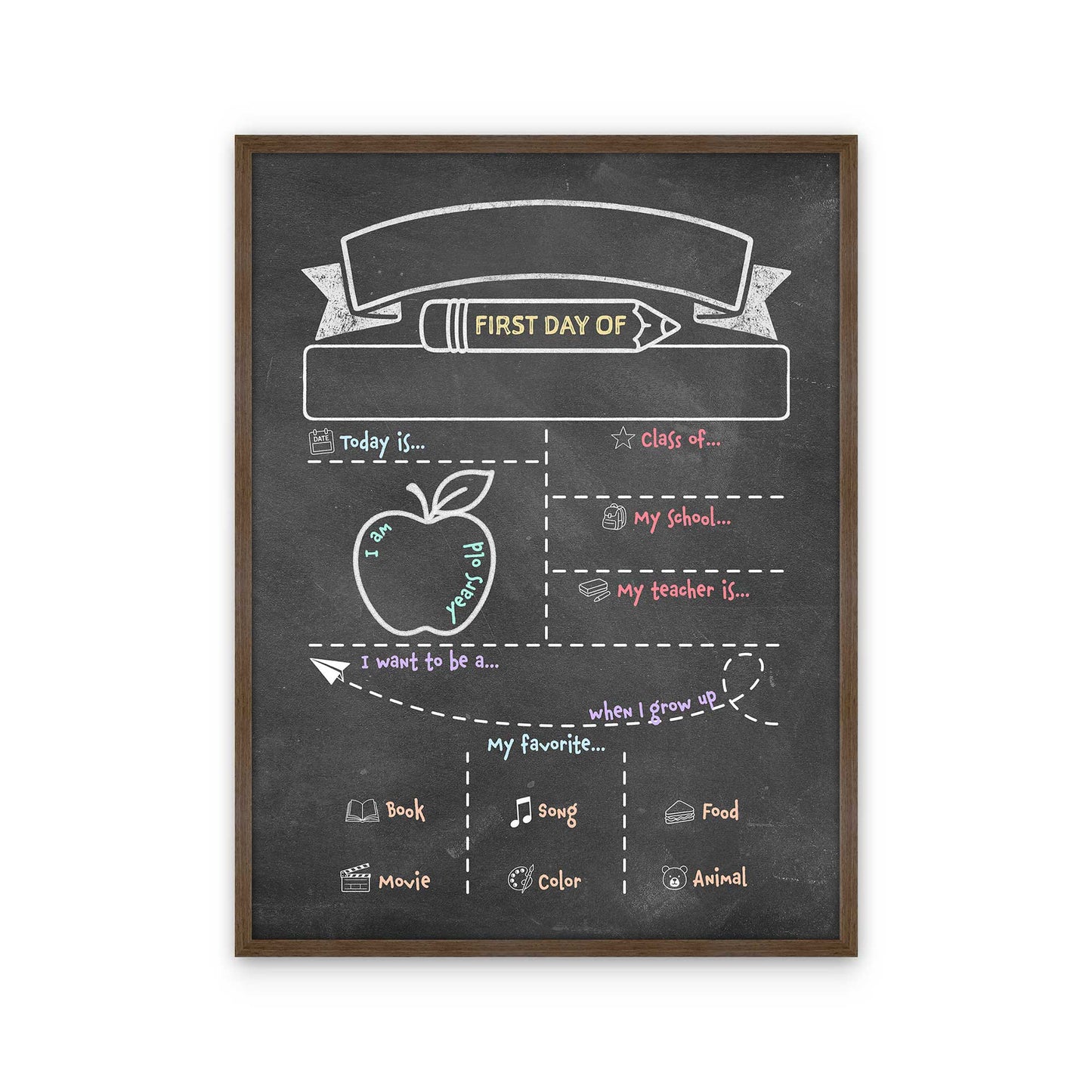 [Color:Walnut], Picture of art in a Walnut frame