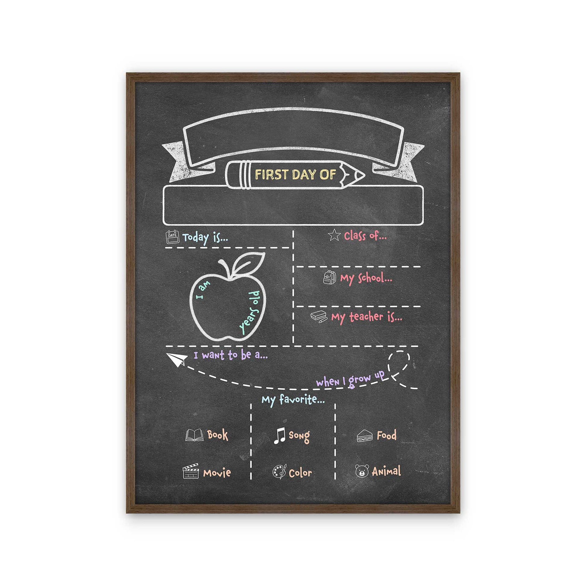 [Color:Walnut], Picture of art in a Walnut frame