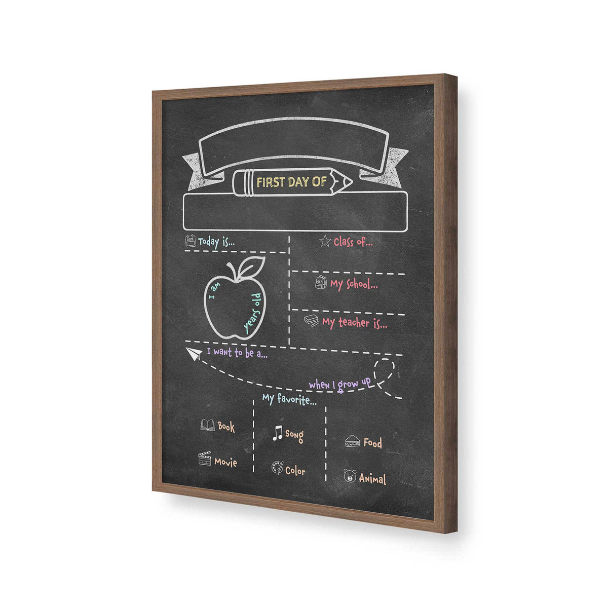[Color:Walnut], Picture of art in a Walnut frame of the corner