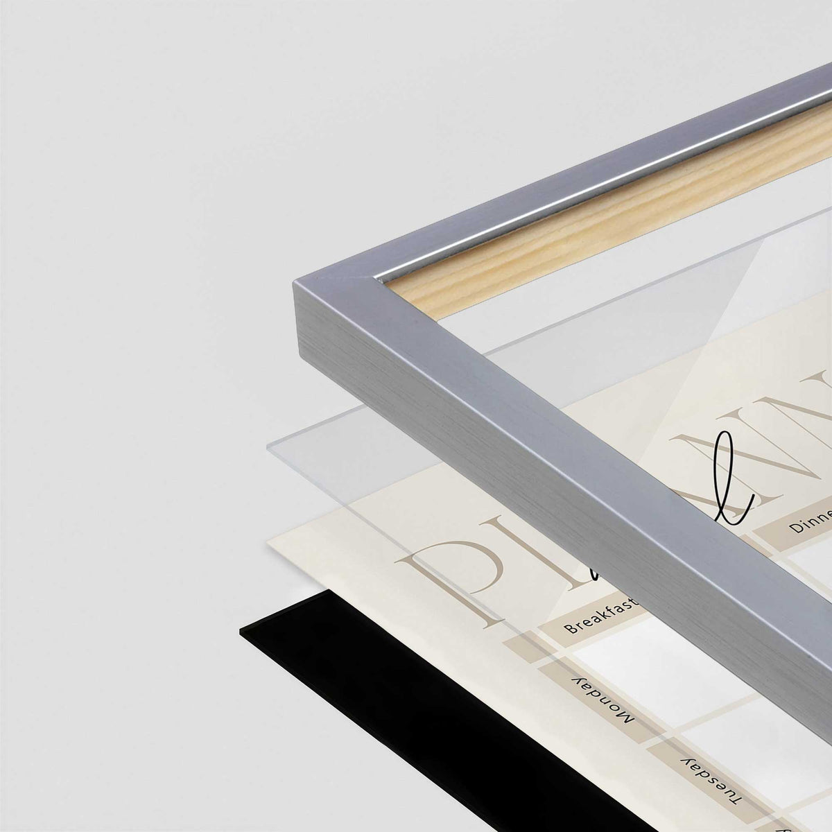 [Color:Polished Chrome], Picture of art in a Polished Chrome frame at an angle