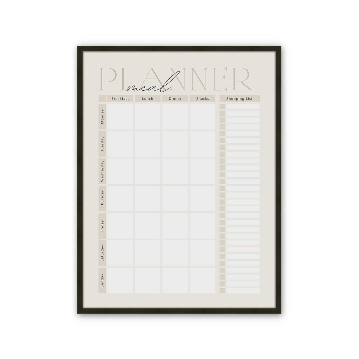 [Color:Satin Black], Picture of art in a Satin Black frame