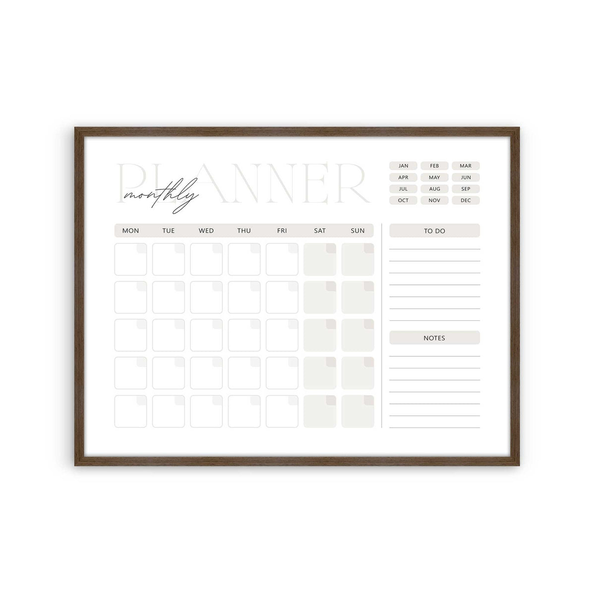 [Color:Walnut], Picture of art in a Walnut frame