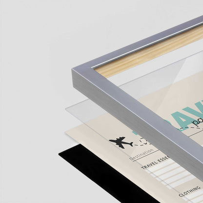 [Color:Polished Chrome], Picture of art in a Polished Chrome frame at an angle