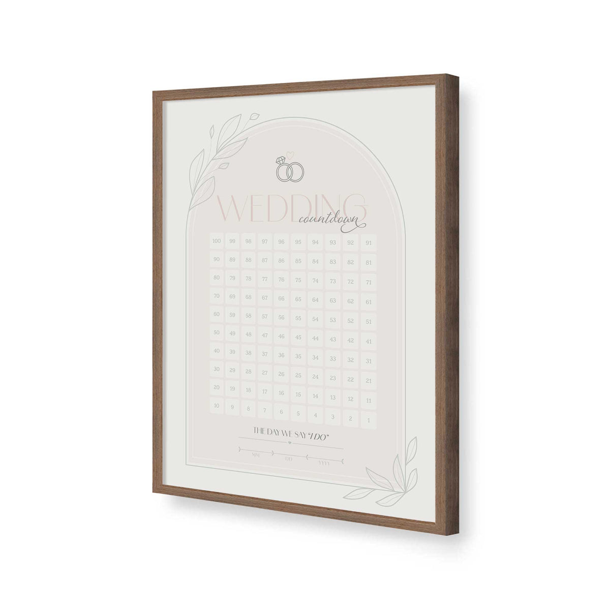 [Color:Walnut], Picture of art in a Walnut frame of the corner