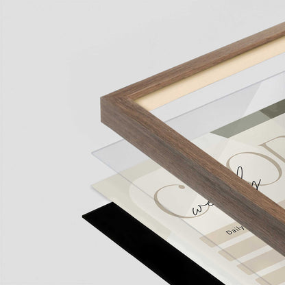 [Color:Walnut], Picture of art in a Walnut frame at an angle