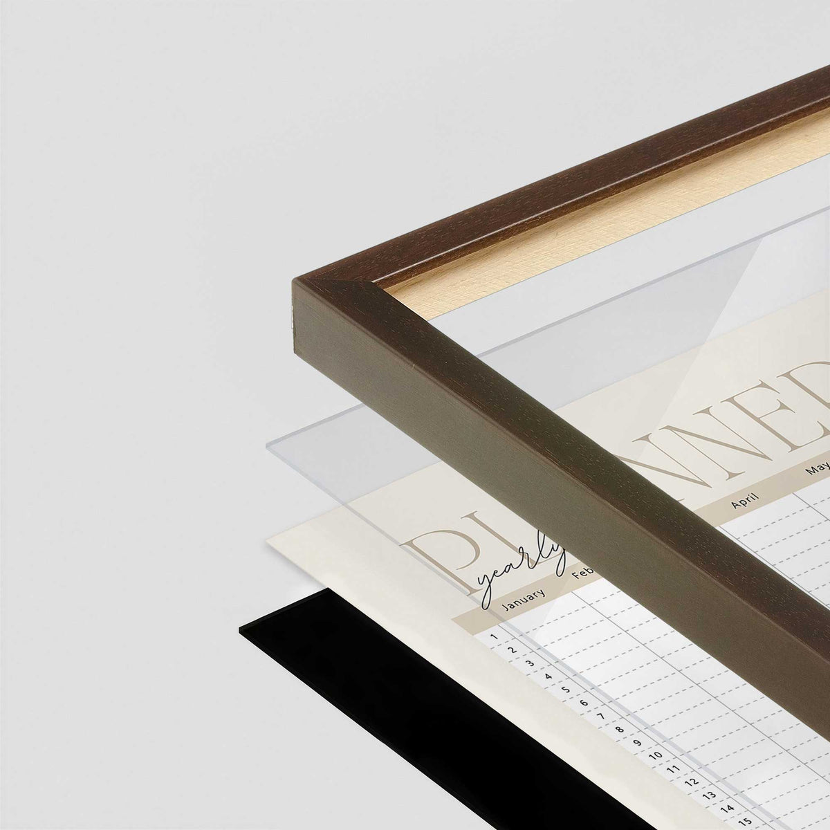 [Color:Belvinder Brown], Picture of art in a Belvinder Brown frame at an angle