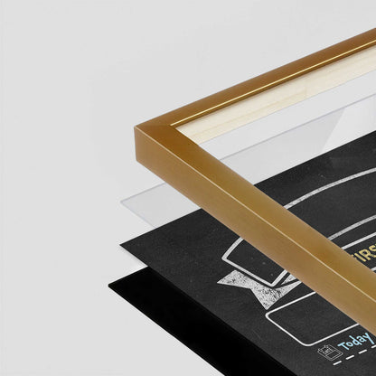 [Color:Polished Gold], Picture of art in a Polished Gold frame of the corner