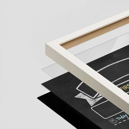 [Color:Opaque White], Picture of art in a Opaque White frame of the corner