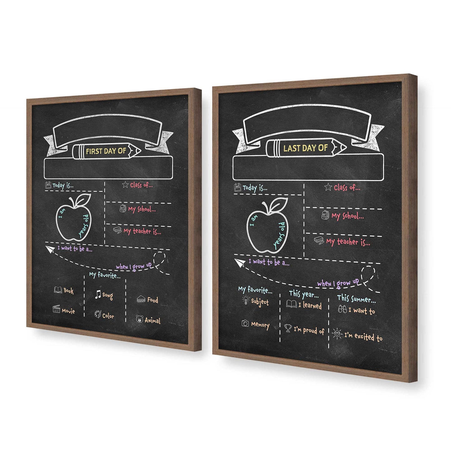 [Color:Walnut], Picture of art in a Walnut frame at an angle